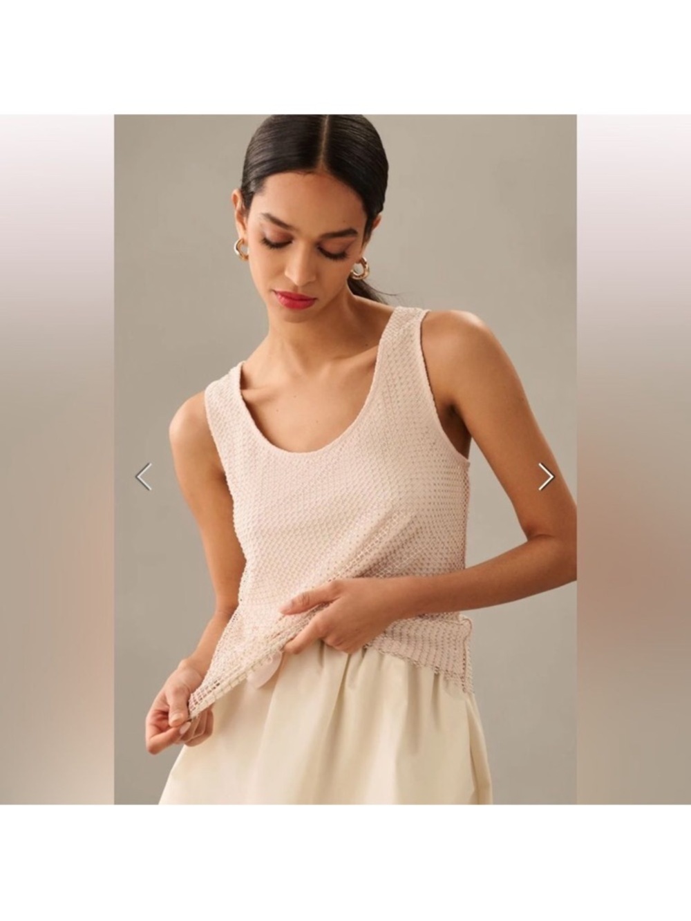 Sunday in Brooklyn Cream Knit Tank Top